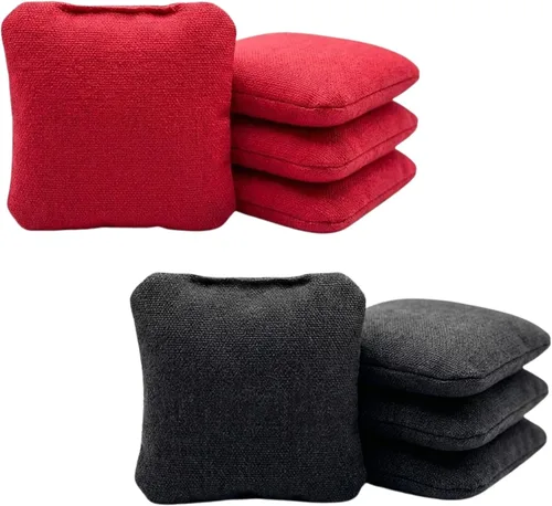 Miniatura 12 de Bolsas Profesionales de Cornhole de Doble Cara - 16 oz 6x6 con Relleno de Resina Premium - Bolsas de Frijoles Pro de Torneo Oficial Rojo/real