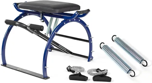 Miniatura 7 de Moxxi Silla de pilates, silla de ejercicio con bandas de resistencia, equipo de entrenamiento para gimnasio en casa, capacidad de peso de hasta 250