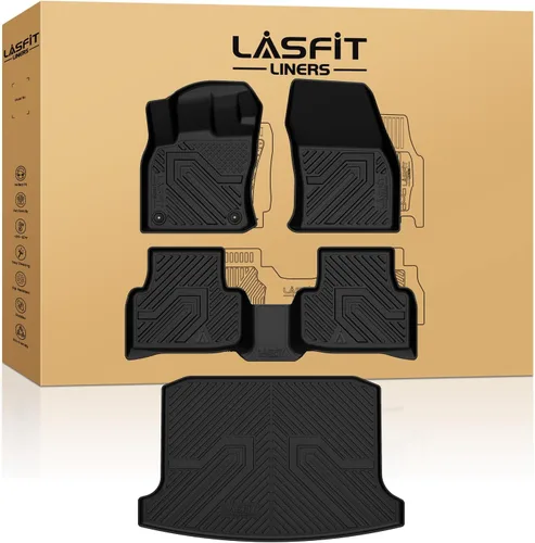 Miniatura 26 de LASFIT - Tapete de carga 3D para maletero de Volkswagen VW2018-2024 (ajuste 5 asientos), protección para todo tipo de clima, tapete de TPE de alta