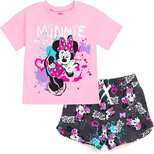Miniatura 15 de Disney Conjunto de camiseta y pantalones cortos de felpa francesa, tallas de bebé a niño grande (12 meses - 14-16)