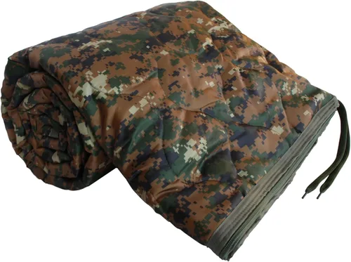 GRVCN Manta militar – Saco de dormir para acampar con cremallera, forro de poncho manta con aislamiento térmico, ligera y portátil para senderismo