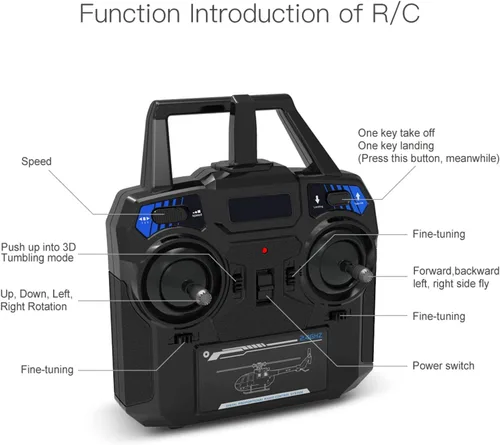 Miniatura 8 de GoolRC Helicóptero RC C129 V2, helicóptero de control remoto de 4 canales con giroscopio de 6 ejes, avión RC de 2.4 GHz con giros 3D, retención