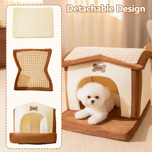 Miniatura 4 de Casa para gatos, bonita casa para gatos de dibujos animados, refugio cálido para mascotas, cama cálida para mascotas, cama para lavar para perro