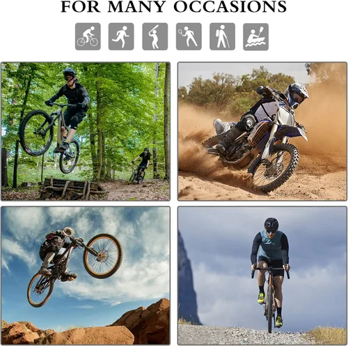 Miniatura 6 de Camisetas de ciclismo de montaña para hombre, manga larga, MTB Off-Road Motocross Jersey de secado rápido y absorbe la humedad