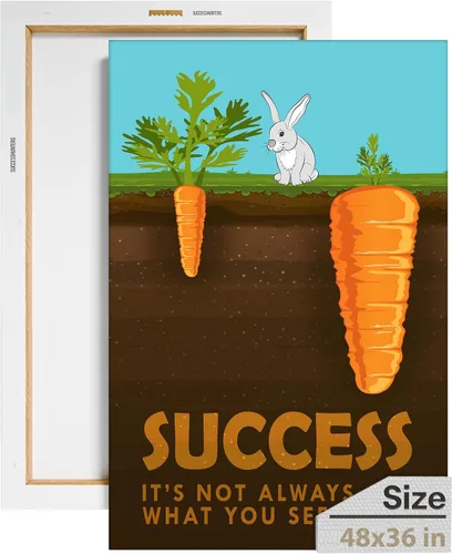 Miniatura 15 de Lienzo decorativo motivacional para pared con texto en inglés "Road To Successful" (Camino al éxito), diseño motivacional para la oficina, con texto