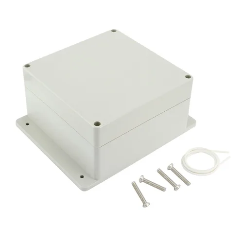 Miniatura 10 de Caja de conexiones de plástico ABS impermeable a prueba de polvo IP65, caja de conexiones universal para proyectos eléctricos, gris pálido y oreja
