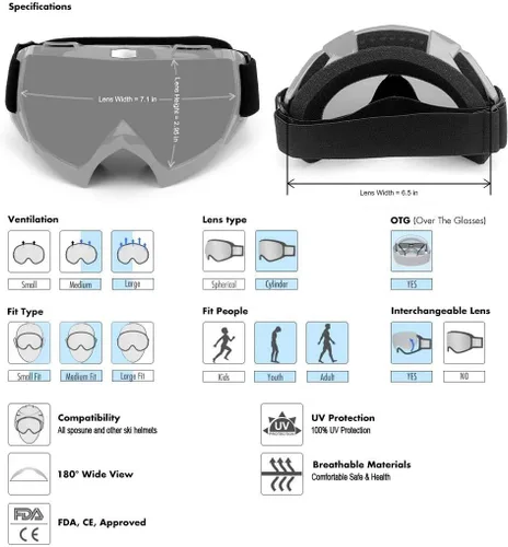 Miniatura 3 de Gafas de motocross para motocicleta, ATV, motocross, todoterreno, carreras, MX, antiarañazos, a prueba de polvo, flexibles, UV400, gafas acolchadas