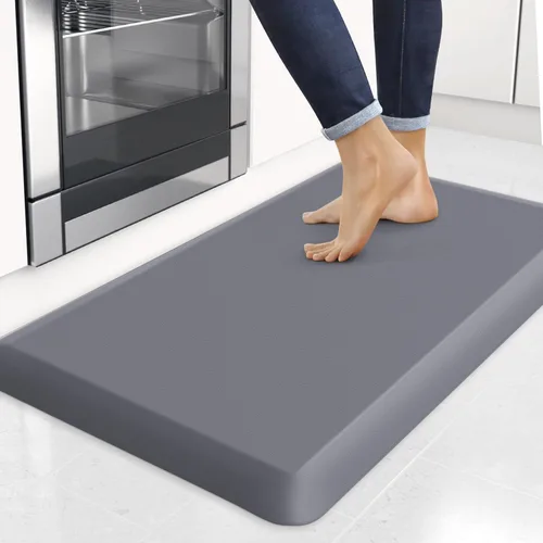 Miniatura 16 de StepRite Tapete de cocina antifatiga de 4/5 pulgadas de grosor, antideslizante, resistente a las manchas y al agua, tapete de escritorio para Azul