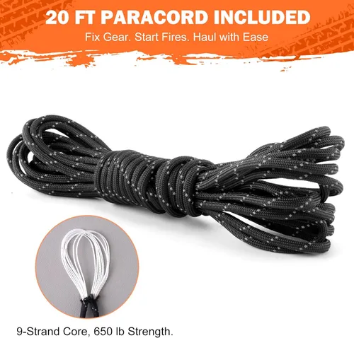 Miniatura 5 de Emergency Survival Tent Life Shelter - 2 Person Mylar Emergency Shelter Tube Tent with Emergency Whistle & Paracord, All-Weather Essential Survival