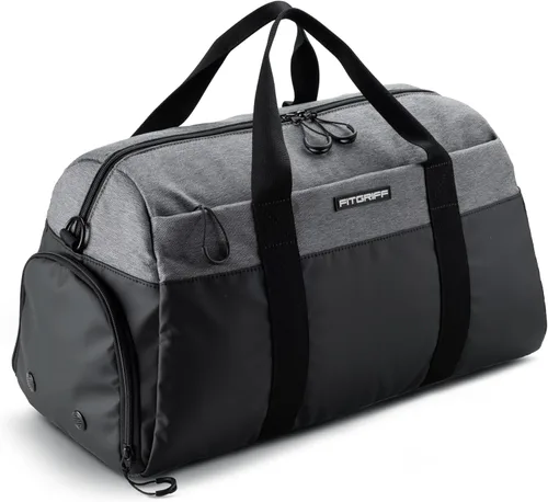 Miniatura 8 de Fitgriff Bolsa de gimnasio V2 para hombres y mujeres con compartimento para zapatos y artículos húmedos, bolsa de lona para viajes, deportes