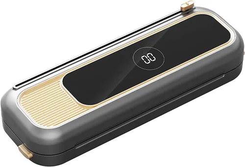 Miniatura 8 de Sellador automático al vacío con cortador integrado, potente succión para conservación de alimentos, sella alimentos secos y húmedos, carne y más