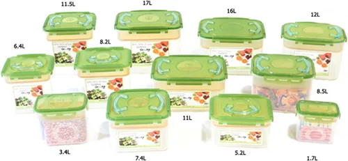 Miniatura 2 de e-jen Premium Kimchi, Sauerkraut - Contenedor para fermentación de probióticos con tapa de vacío interior, color Earthenware Verde, 0.9 galones/ 3.4