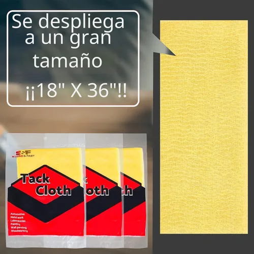 Miniatura 4 de S&F STEAD & FAST Paño de pintor adhesivo para carpintería, pintura, pegajoso, trapos antiestáticos para automoción, lijado, limpieza, desempolvado