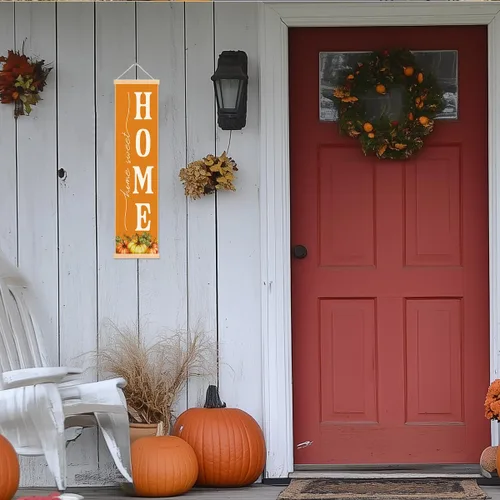 Miniatura 6 de Pancartas con texto en inglés «Happy Fall Y'all», pancarta de otoño para exteriores, decoración de cosecha de calabaza, decoraciones de Acción