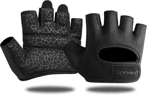 Miniatura 7 de Guantes de levantamiento de peso mínimo, guantes cortos de microentrenamiento con almohadillas de agarre y protección completa de la palma y agarre