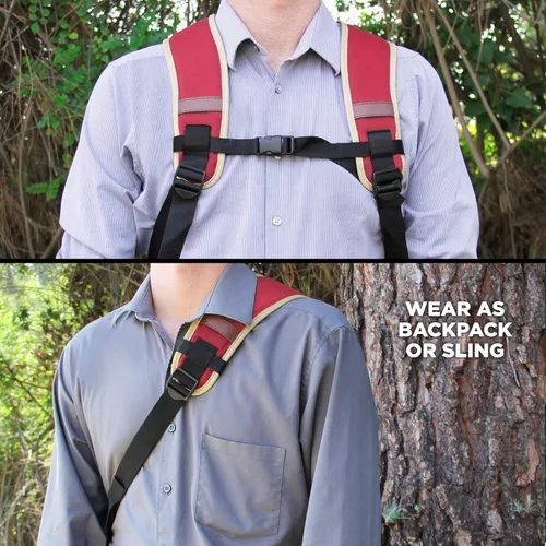 Miniatura 9 de GOgroove - Funda para cámara DSLR de tamaño completo y portátil, con espacio para portátil de 15.6" y almacenamiento de accesorios, soporte
