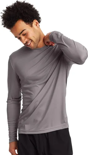 Miniatura 2 de Hanes Men's Long-Sleeve Pack, Cool Dri Moisture-Wicking T-Shirts, Performance Tee, 2-Pack