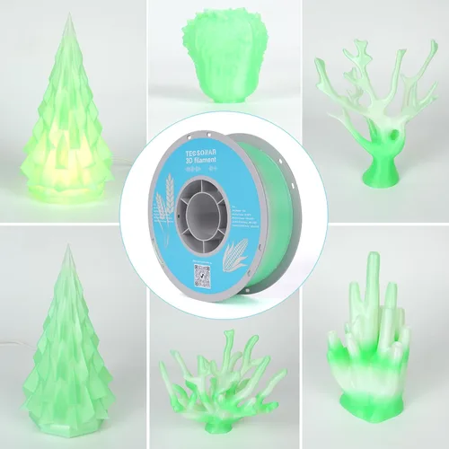 Miniatura 3 de Crystal Rainbow - Paquete de filamentos para impresora 3D de ácido poliláctico (PLA), 10 rollos, carrete de 2.2 libras, filamento degradado de 0.069