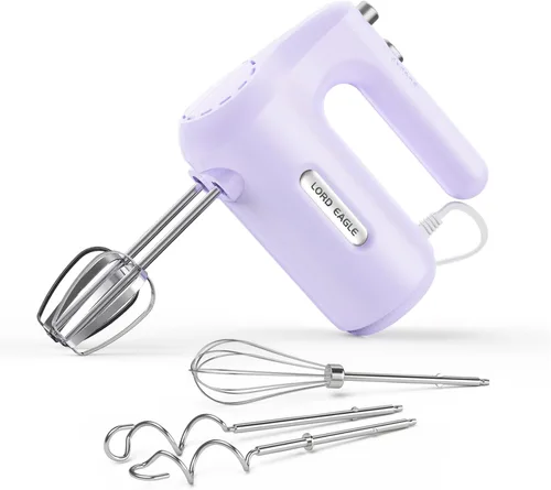 Miniatura 15 de Lord Eagle - Batidora de mano eléctrica de 5 velocidades, batidora de mano compacta de 300 W, batidora de huevos portátil de cocina con 5 accesorios