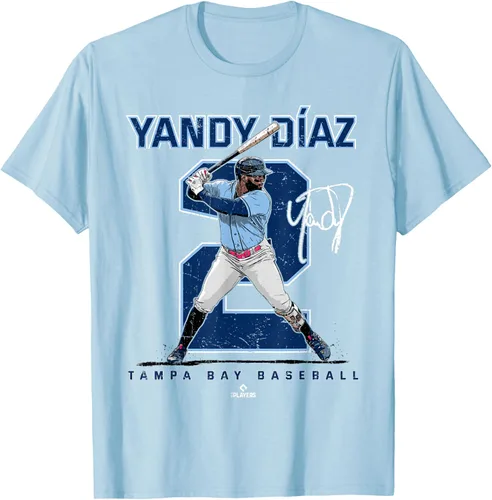 Miniatura 26 de Camiseta Number and Portrait Yandy Diaz Tampa Bay MLBPA, Negro
