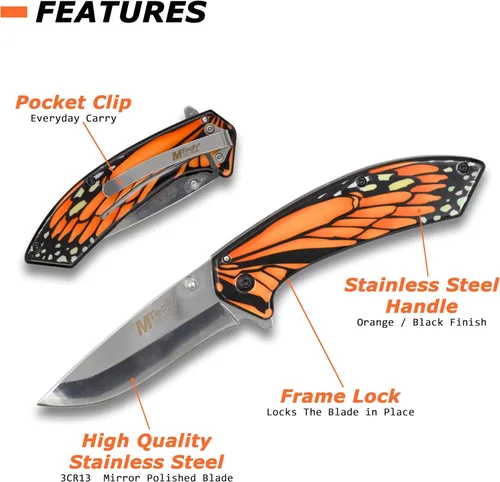 Miniatura 2 de MTech USA – Spring Assisted Folding Knife Naranja