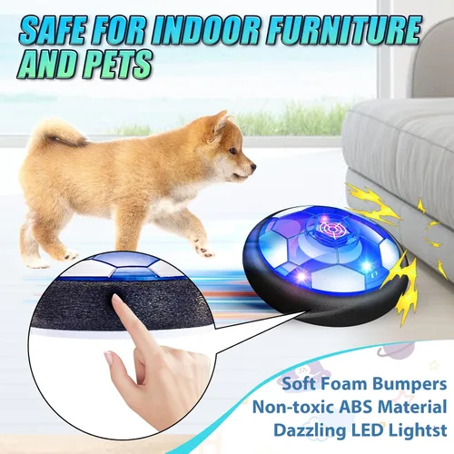 Miniatura 2 de Set de pelota de fútbol hover con 2 porterías - Fútbol recargable con energía LED, pelota flotante hover para interior/exterior, regalos de fútbol