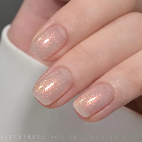 Miniatura 3 de GAOY Esmalte de uñas de gel brillante, 16ml de esmalte de gel con purpurina transparente, curado con luz UV para arte de uñas, bricolaje en casa