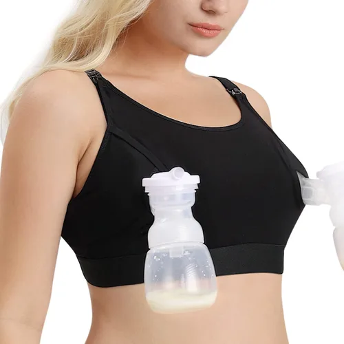 Momcozy - Brasier para extracción de leche y lactancia, manos libres, ajustable, brasier todo en uno
