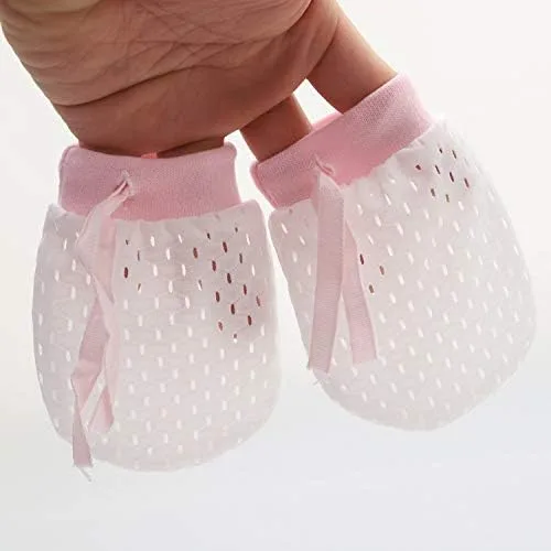Miniatura 4 de Lindos guantes de algodón para niños y niñas, guantes ajustables con cordón ajustable para bebés