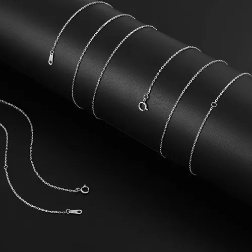Miniatura 7 de Gacimy Cadena de cable de plata de ley 925 para mujer, 0.039 in, 0.051 in, 0.059 in, 0.071 in de ancho