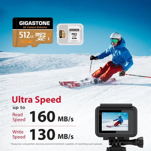 Miniatura 2 de Recuperación de datos de 5 años: tarjeta micro SD de 512 GB, cámara 4K extrema, tarjeta de memoria MicroSDXC para GoPro, cámara de acción, DJI