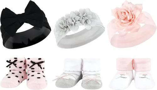 Miniatura 13 de Hudson Baby Conjunto de regalo de diadema y calcetines para niña Flor azul marino rosa