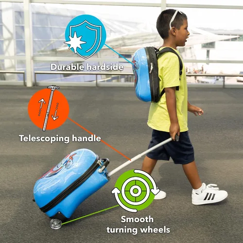 Miniatura 2 de KIDDIETOTES Conjuntos de equipaje y mochila, Azul, Robot