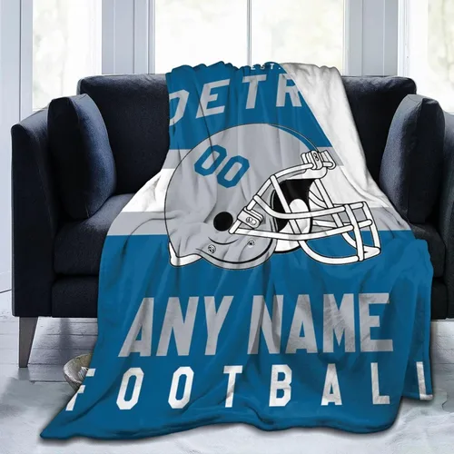 Miniatura 3 de SEAGGS Manta personalizada con diseño de ciudad de fútbol americano, decoración personalizada, manta impresa para añadir cualquier nombre y número
