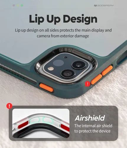 Miniatura 2 de Goospery Air Shield - Funda para iPad Pro de 6ª/5ª/4ª generación de 12.9 pulgadas, funda delgada ligera diaria con labios de policarbonato duradero