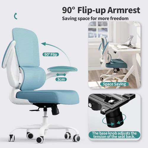 Miniatura 6 de TRALT Silla de oficina – Silla de escritorio ergonómica con soporte lumbar ajustable, silla de computadora de malla, sillas ejecutivas para oficina