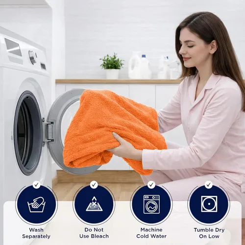 Miniatura 168 de DAN RIVER Paquete de 2 sábanas de baño de 35x70 pulgadas, sábanas de baño jumbo acanaladas para adultos, toallas grandes gruesas y absorbentes