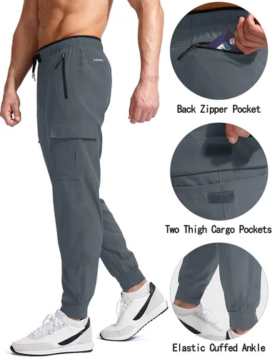 Miniatura 3 de G Gradual Men's Joggers Hiking Cargo Pants Multi Pockets Lightweight Quick Dry Athletic Travel Golf Outdoor