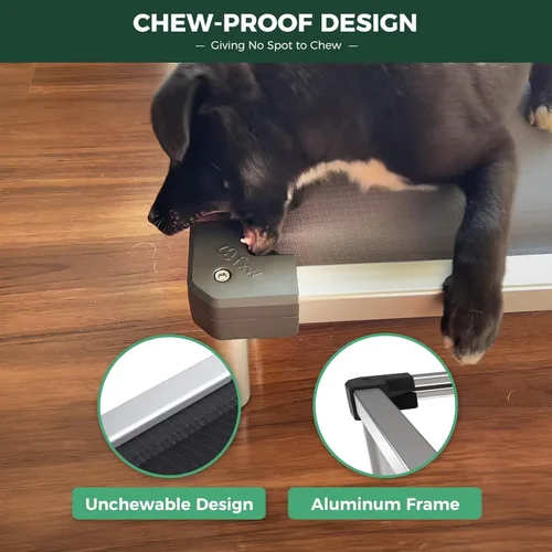 Miniatura 3 de FXW TitanNest - Cama elevada para perros a prueba de masticación, cuna elevada para uso en interiores, exteriores y campamentos, cama acolchada Gris