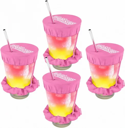 Miniatura 24 de Nightcap Coletero Cubrevasos - El Coletero Reutilizable para Prevención de Adulteración de Bebidas Como se Vio en Shark Tank Negro
