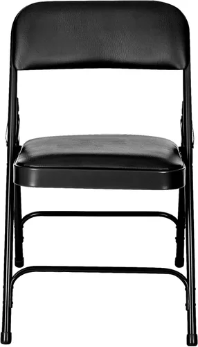 Miniatura 4 de OEF Furnishings OEF1300 Series - Sillas plegables acolchadas de vinilo de alta calidad con soporte de triple soporte, capacidad de 500 libras, Negro
