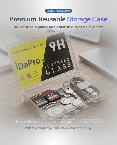 Miniatura 4 de iDaPro Paquete de 4 protectores de pantalla para Samsung Galaxy Watch 8/7/6/5/4 (1.732 pulgadas), 4 unidades, kit de protección de vidrio templado