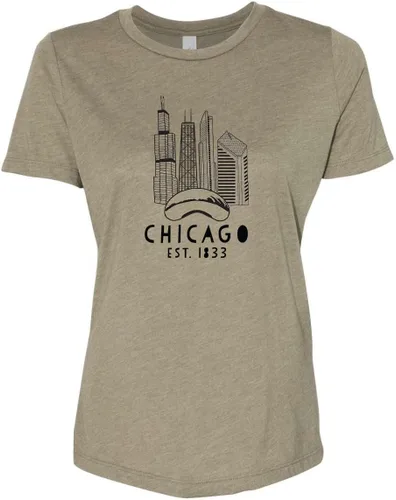 Miniatura 20 de Cute Women's Screen Printed Crew Neck Tee, Shirts With Sayings, Dusty Blue or Olive