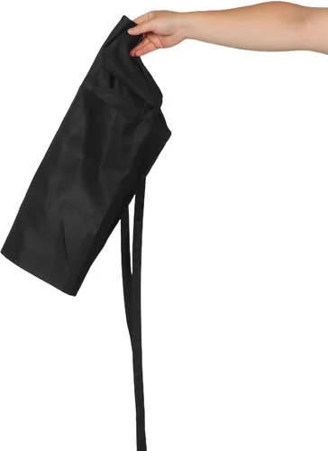 Miniatura 4 de SHOWERORO 2pcs Waterproof Half Aprons with 3 Pockets Black Server Aprons for Men and Women Kitchen Cooking and Dishwashing Work Utility for