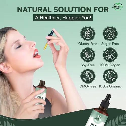 Miniatura 2 de Para Purge Liquid Drops - Suplemento de limpieza de hierbas con aceite de orégano, nogal negro y ajenjo - Soporte intestinal