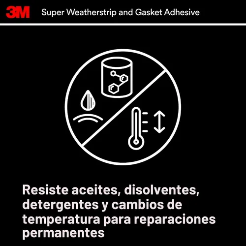 Miniatura 9 de 3M, 08581, tubo de adhesivo negro tipo burlete, superresistente, 2 onzas.