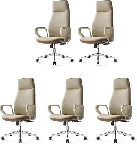 Miniatura 11 de EUREKA ERGONOMIC Clara - Silla de oficina ejecutiva, silla de trabajo de piel sintética, silla de escritorio giratoria de respaldo alto con soporte