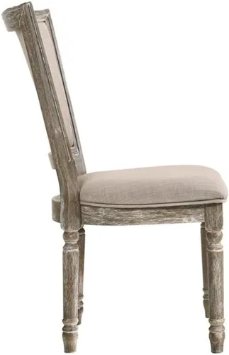 Miniatura 4 de Acme Gabrian - Silla auxiliar de comedor tapizada en gris recuperado (juego de 2)