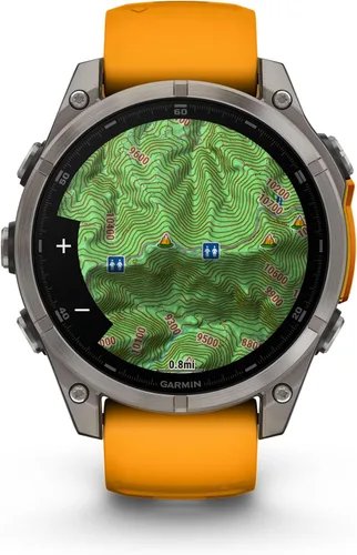 Miniatura 2 de Garmin Fenix 8 Premium Multisport GPS Reloj inteligente para correr, 47 mm AMOLED, Certificado para buceo, linterna incorporada Titanio