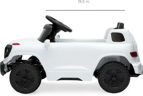 Miniatura 7 de Productos de la mejor elección, camioneta de paseo de 6 V para niños con control remoto para padres, 3 velocidades, luces LED, blanco